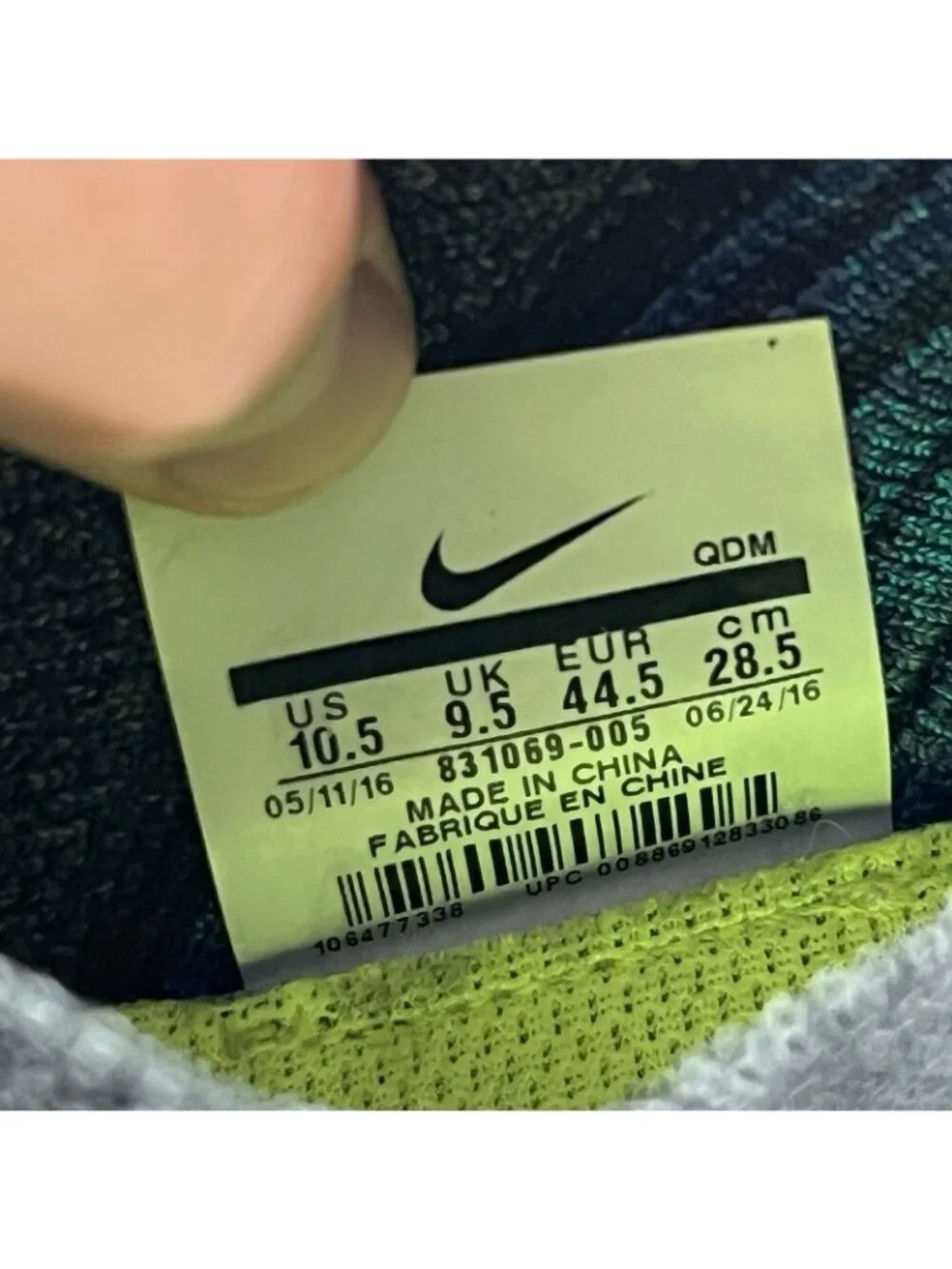 Nike Free RN Flyknit Shoes Mens 10.5 Blue Black Road Running Athletic Sneakers
